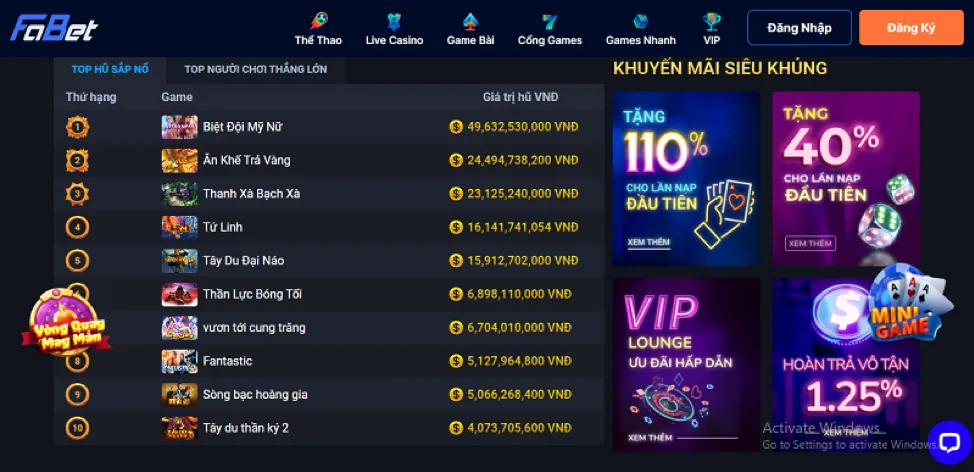 Slot Jackpot lũy tiến SV8888 App